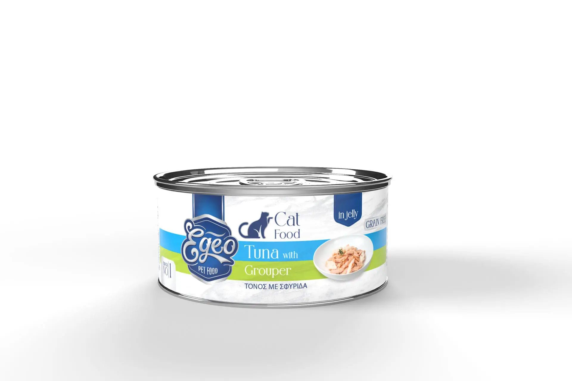 Egeo Cat Adult Wet Food Tuna with Grouper in jelly 85g
