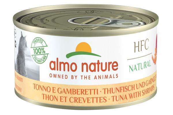 ALMO NATURE – HFC NAT. TUNA & SHRIMPS 150g
