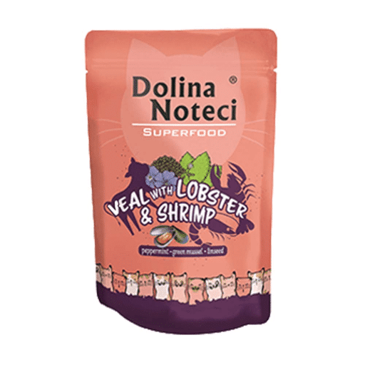 DOLINA NOTECI SUPERFOOD CAT VEAL, LOBSTER AND SHRIMP 85GR