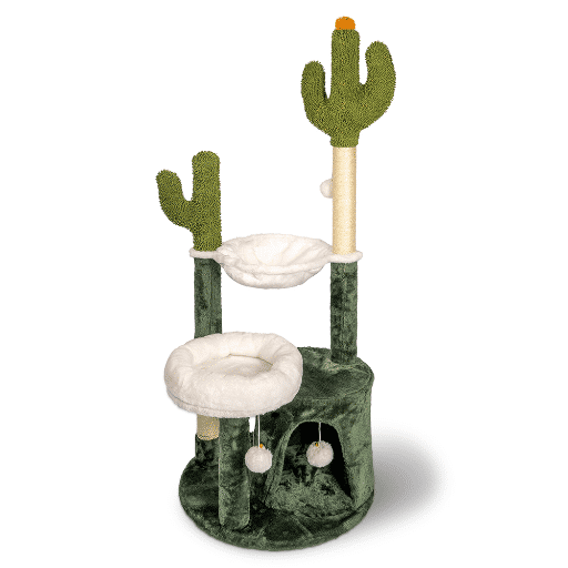 15.png GLEE SCRATCHING POST DOUBLE CACTUS GREEN 49x49x125cm - Image 1