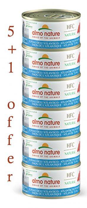 ALMO NATURE – HFC NATURAL MEGA ATLANTIC TUNA 6X70g 5+1 FREE
