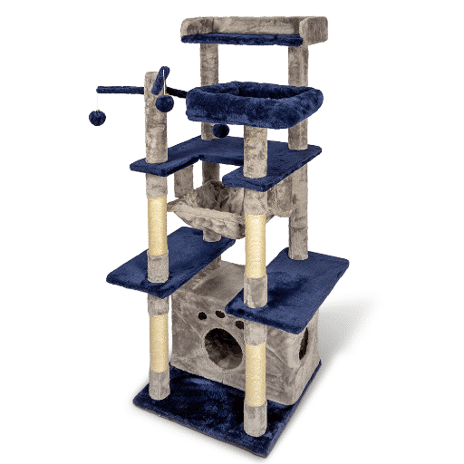 GLEE SCRATCHING POST ASTERIA BLUE/GREY 48x48x133cm