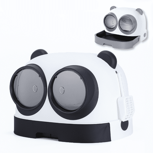 GLEE LITTER BOX CHLOE BLACK – WHITE L54.1 x W43.7 x H38.9cm