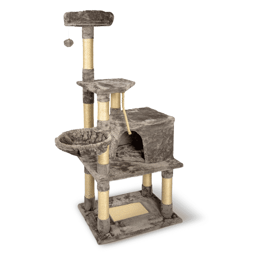 8-1-1.png GLEE SCRATCHING POST URANUS LIGHT GREY 60x45x148cm - Image 1