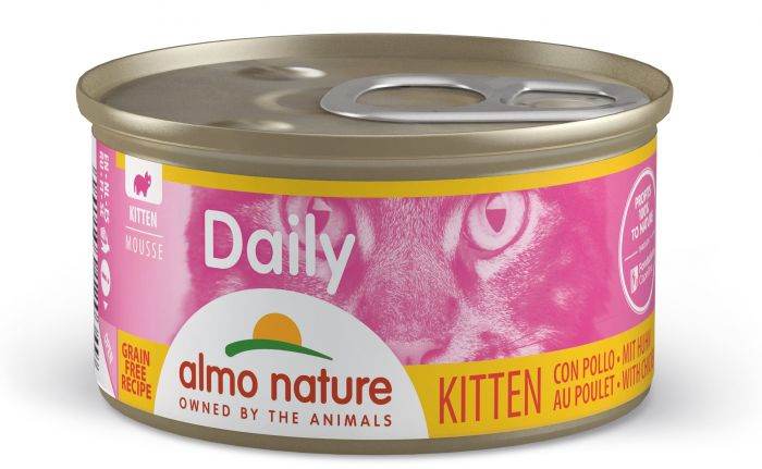 ALMO NATURE – KITTEN DAILY CHUNKS CHICKEN 85g