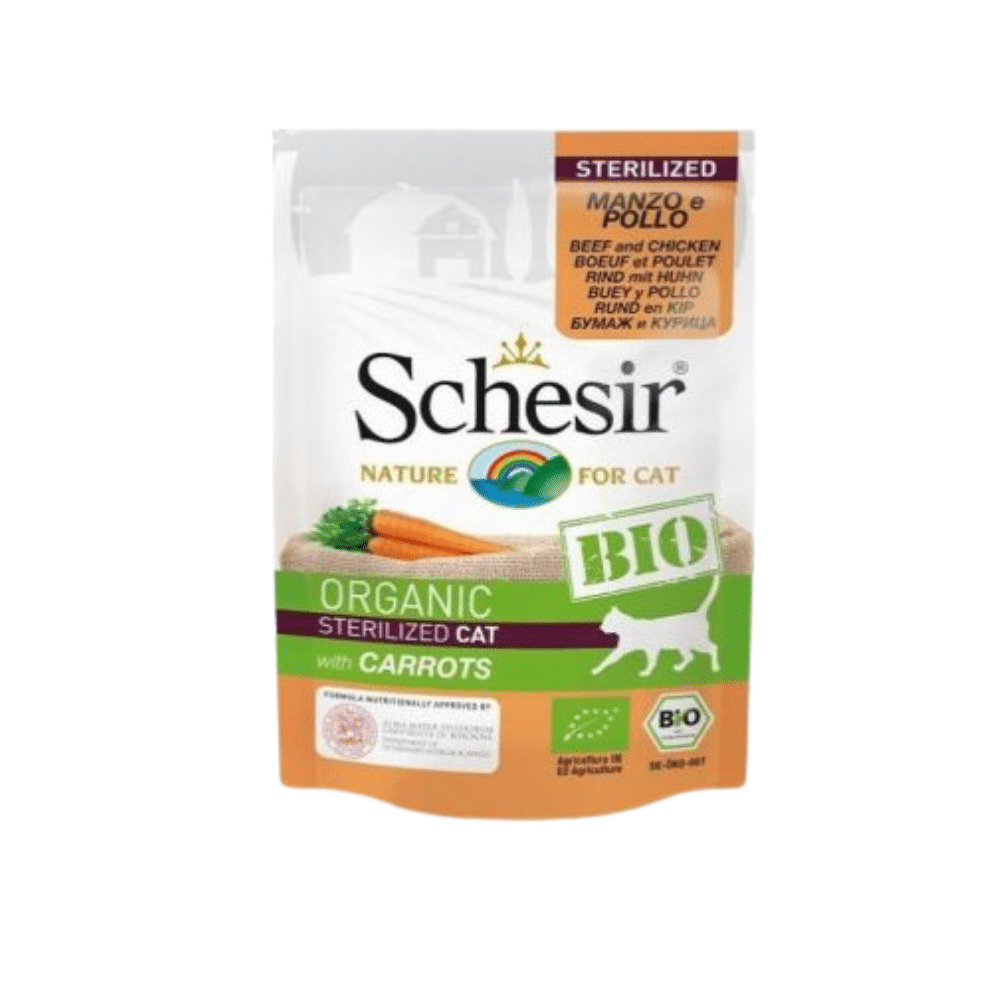 Schesir Bio Cat Sterilized Beef – Chicken – Carrot