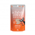 SCHESIR SILVER ELDERLY CAT, SALMON AND CHICKEN IN MOUSSE 80G IN POUCH