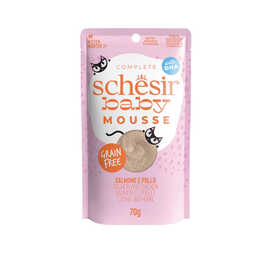 SCHESIR SALMON AND CHICKEN IN MOUSSE 70G IN POUCH
