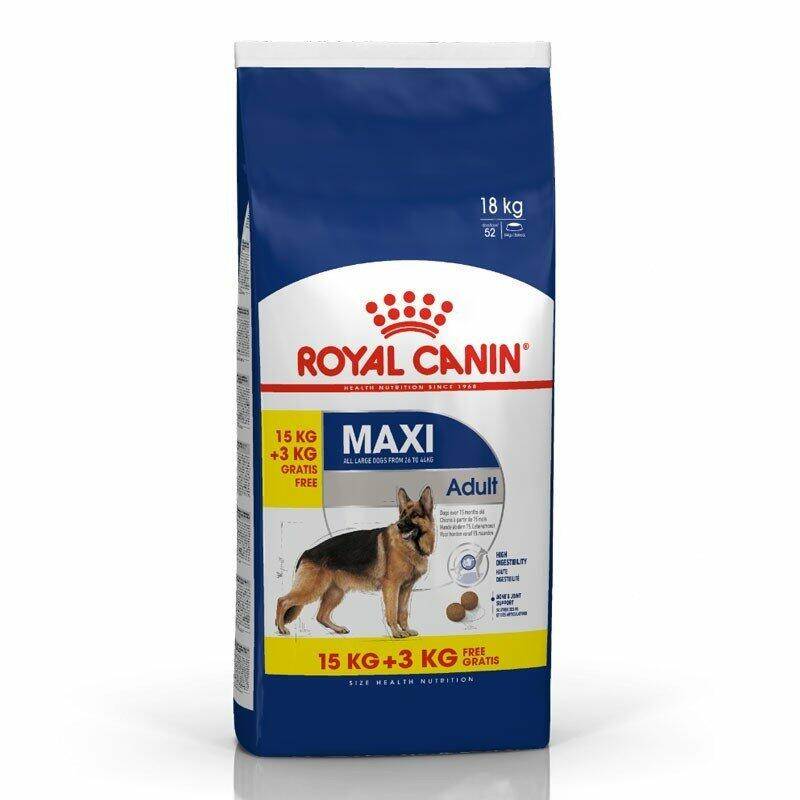 ROYAL CANIN MAXI ADULT 15+3KG FREE