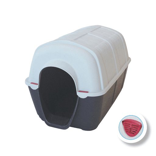 GLEE DOG HOUSE OLYMPUS BLACK- WHITE L69.5 x W44 x H44cm