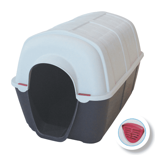 GLEE DOG HOUSE OLYMPUS BLACK- WHITE L91.5 x W58 x H58cm