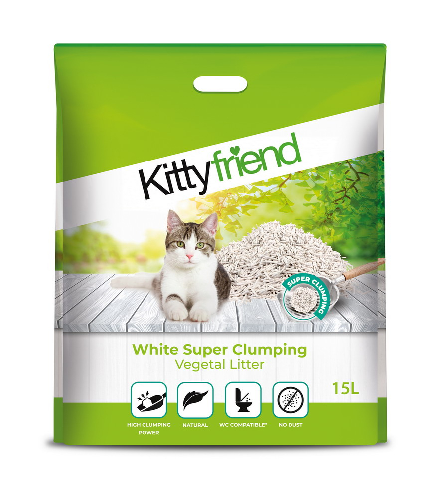 Sanicat Kitty Friend Clumping Vegetal Tofu Litter 15L