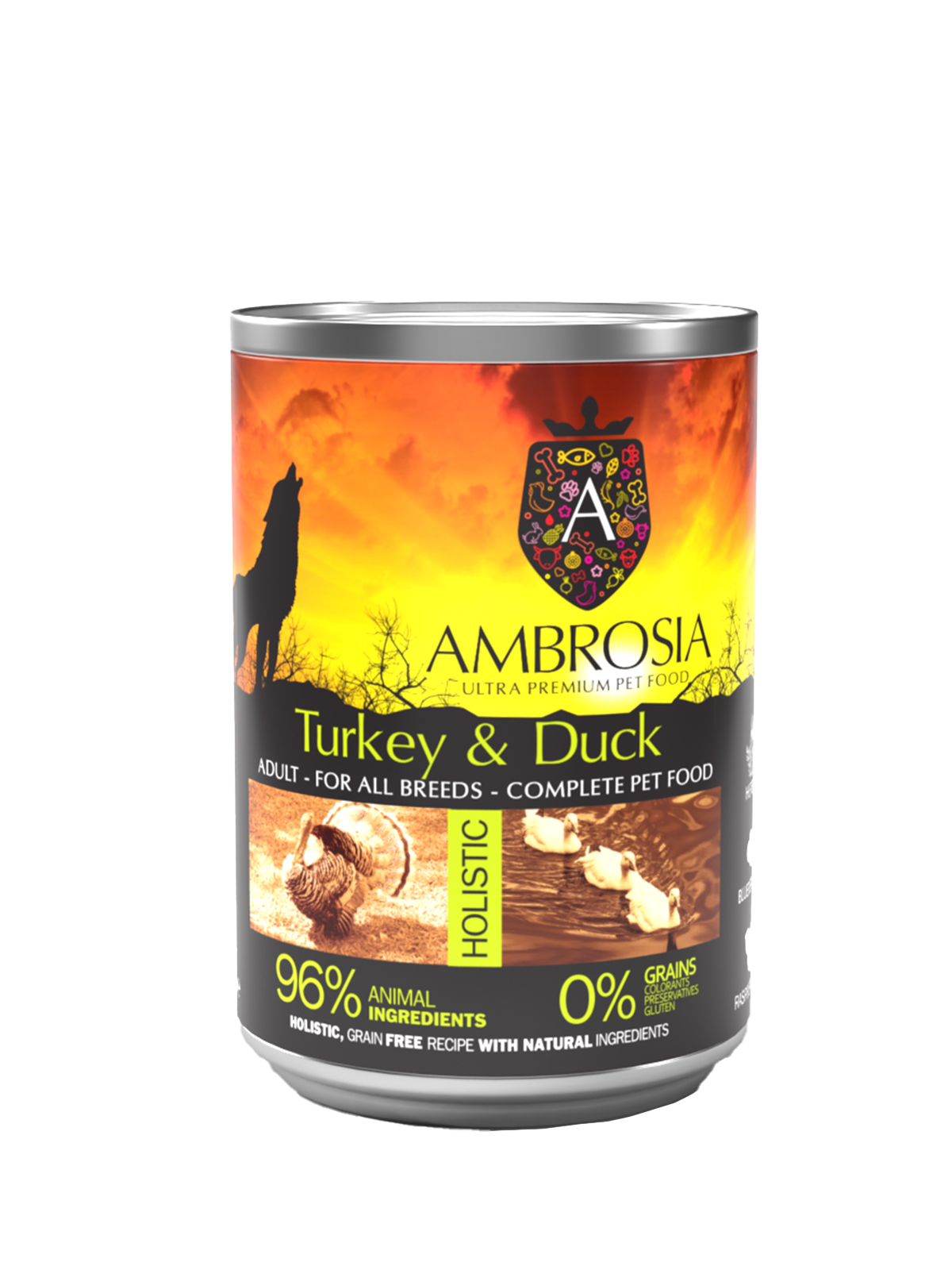 AMB.WET DOG ADULT TURKEY & DUCK 400GR
