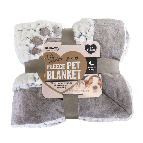 LUXURY FLEECE LINED PUSH BLANKET 48X68CM