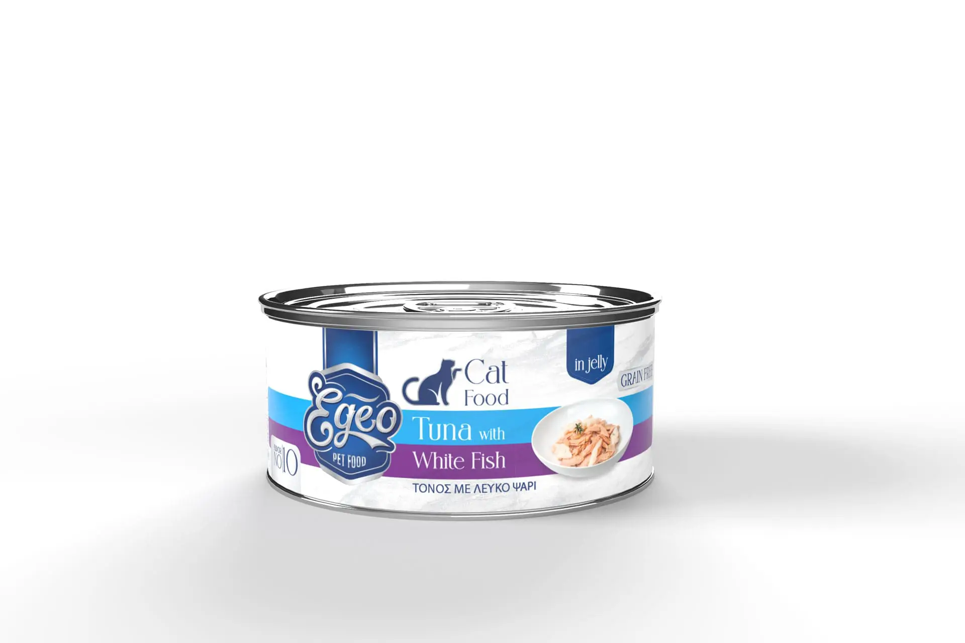 Egeo Cat Adult Wet Food Tuna with White Fish in jelly