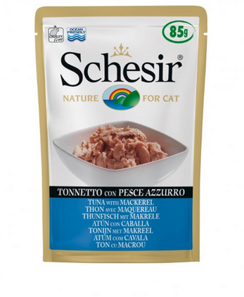 Schesir Cat Tuna And Mackrel Pouch 85g