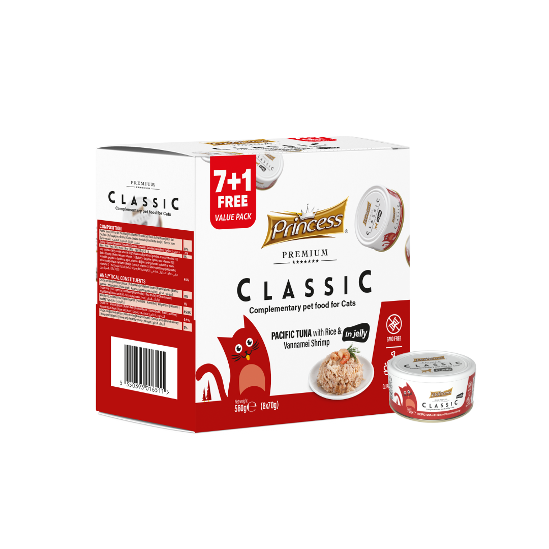 Princess Classic – Pacific Tuna with Rice & Vannamei Shrimp 7+1