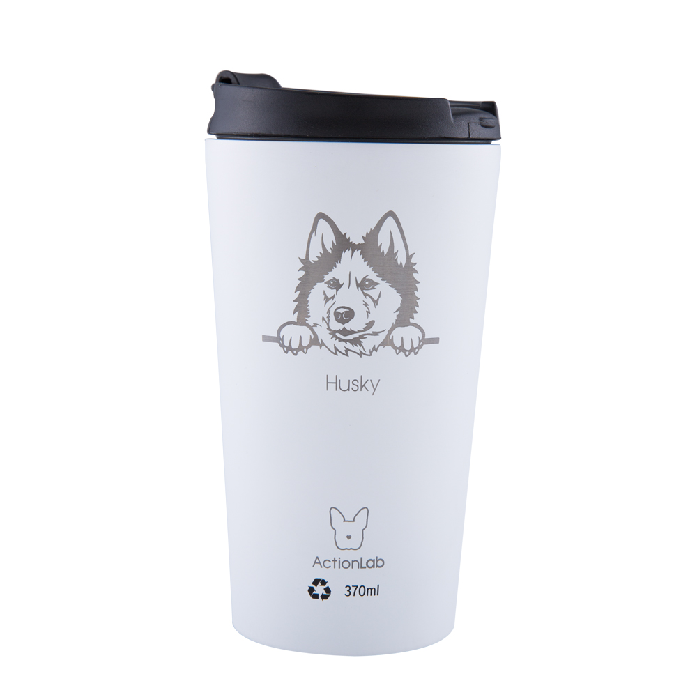 HUSKY COFFEE THERMOS 370ML WHITE