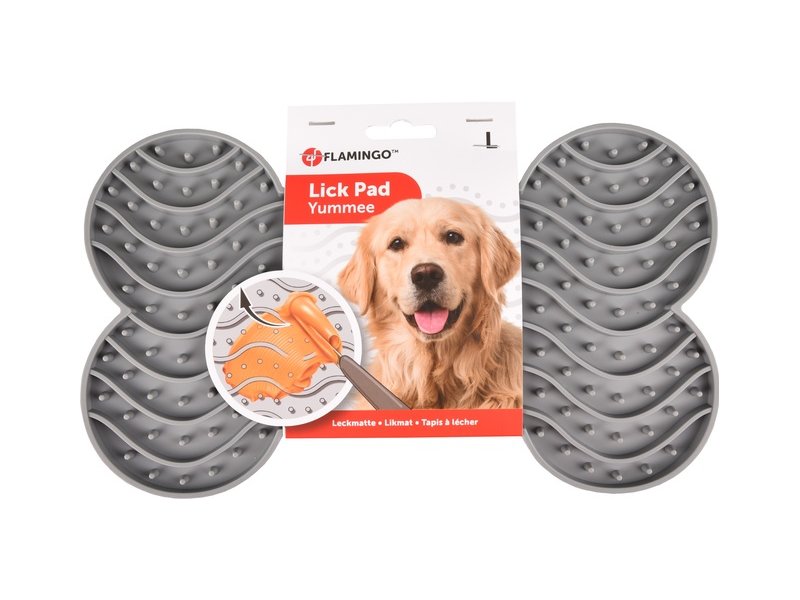 LICK PAD BONE GREY L