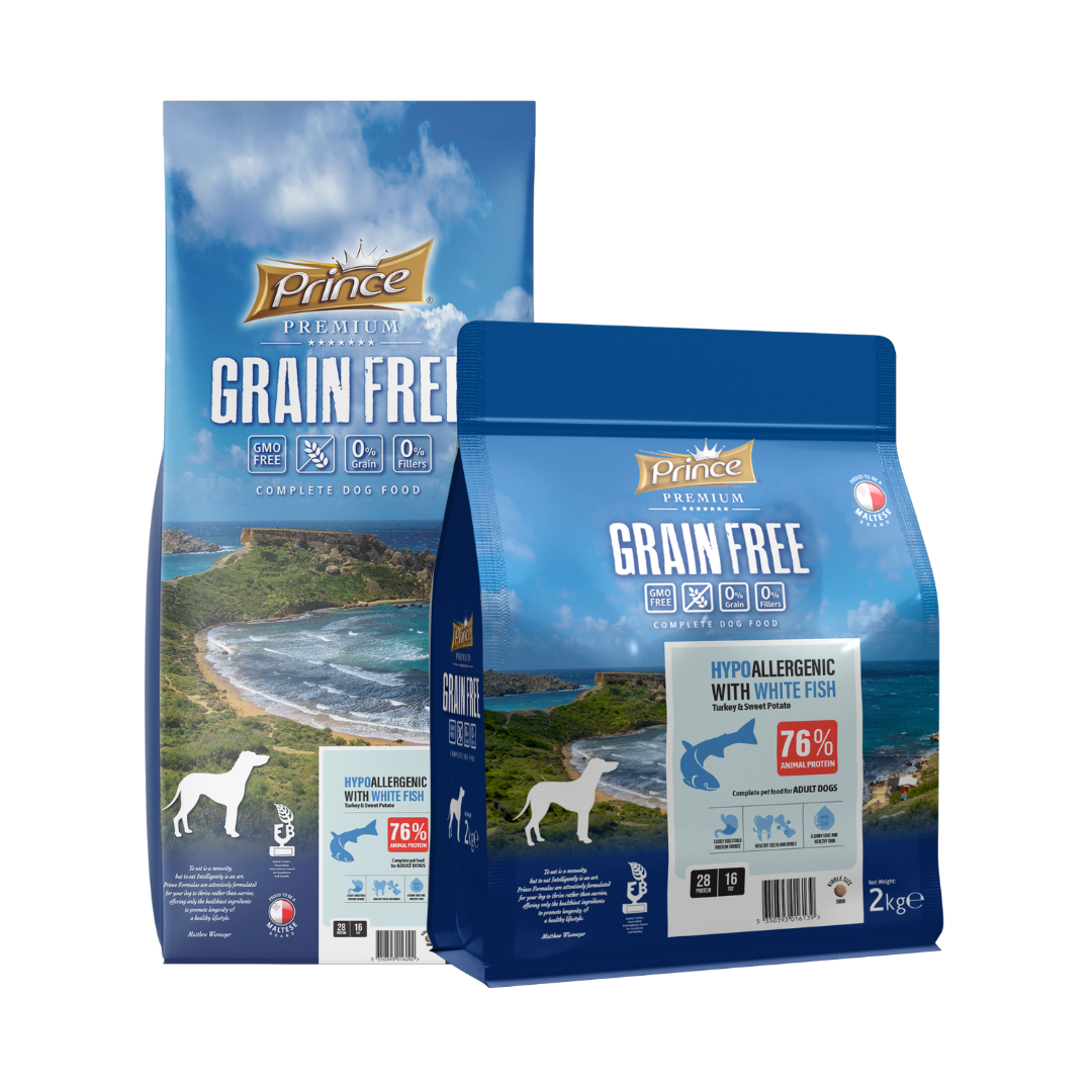 Prince Grain-Free Hypoallergenic with White Fish, Turkey & Sweet Potato