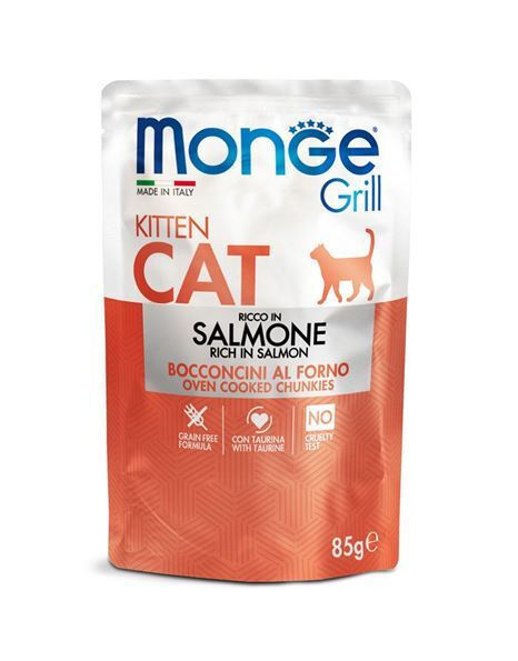 MONGE GRILL KITTEN WET SALMON