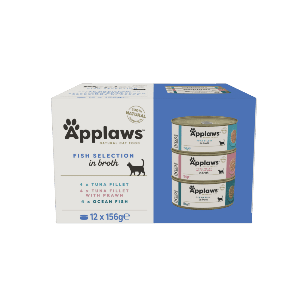 ApplawsNatural Wet Cat Food / Fish Selection Multipack in Broth 12 x 156g