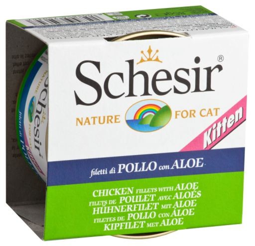 Schesir Chicken Fillets With Aloe In Gelatin For Kittens