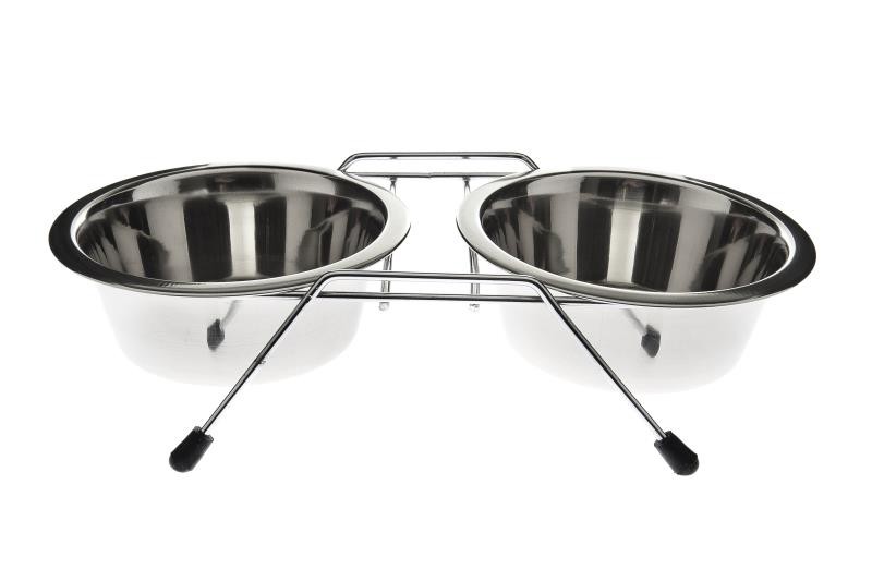 DBL INOX BOWL W.SUPP LT0,89-D14,5CM