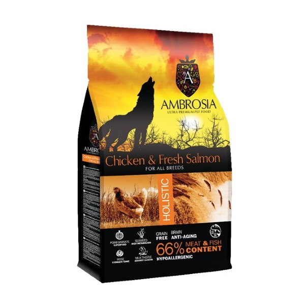 Ambrosia Dog Adult Chicken And Fresh Salmon