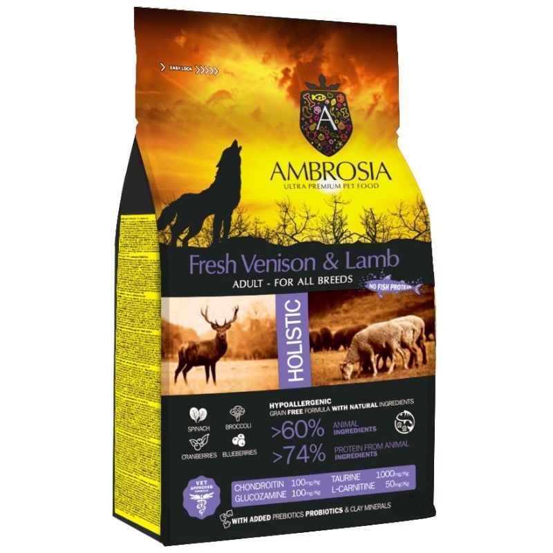 Ambrosia Free Venison & Lamb Adult All Breeds