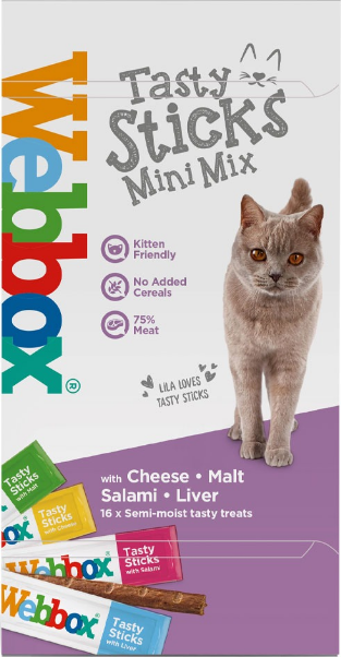 16 x CAT STICKS MINI ASSORTED 32G