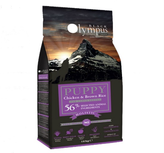 Black Olympus Puppy Maxi Chicken And Brown Rice