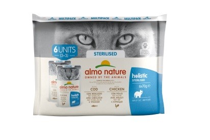 Almo Nature - Multi Sterilized Cod And Chicken 6x70g