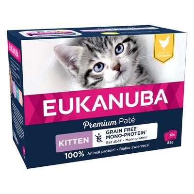 Eukanuba Cat M/P Kitten Chicken Pate 12x85gr