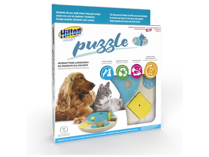 HILTON PUZZLE-INTERACTIVE PUZZLE FOR TREATS FOR DOG/CAT