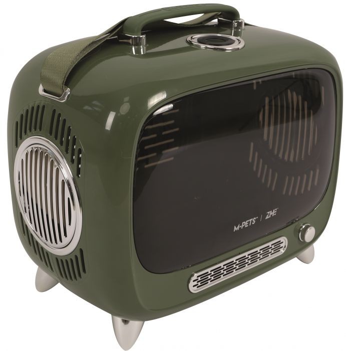 M-PETS - SIXTIES TV PET CARRIER GREEN