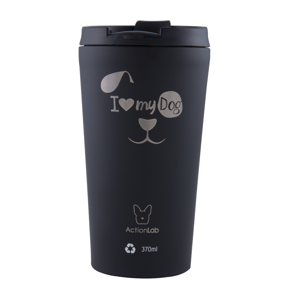 I LOVE MY DOG  COFFEE THERMOS 370ML BLACK