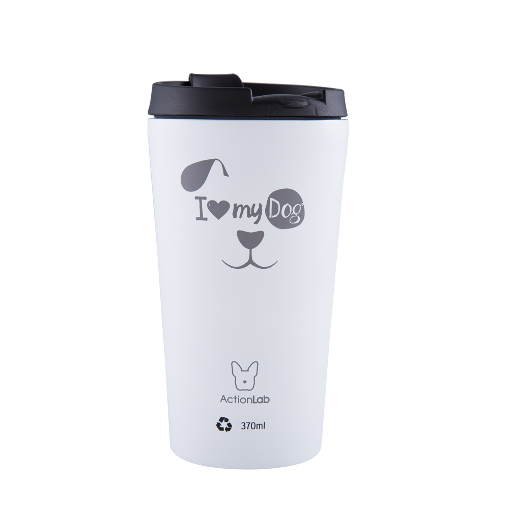 I LOVE MY DOG COFFEE THERMOS 370ML WHITE