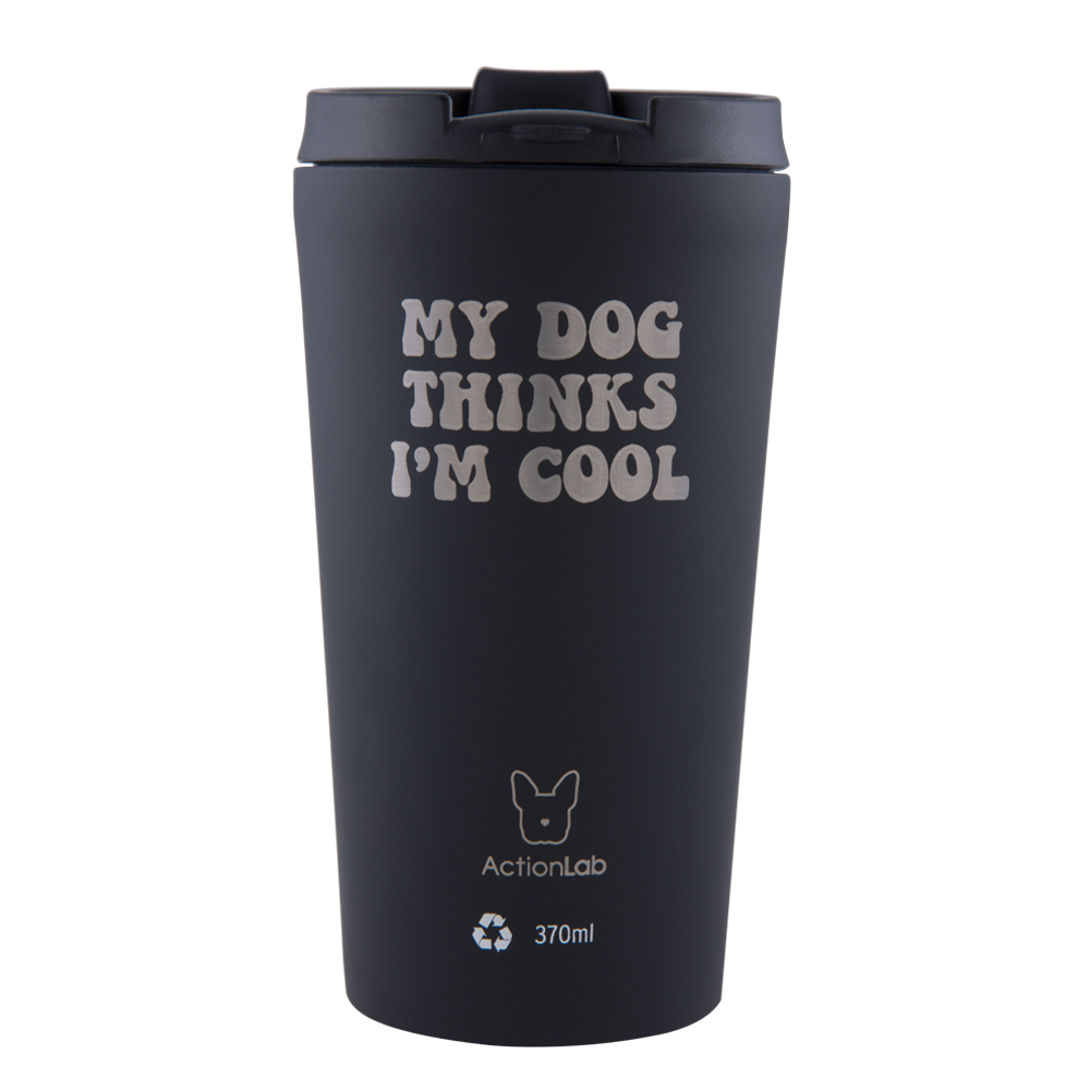 MY DOG THINK I AM COOL  COFFEE THERMOS 370ML BLACK