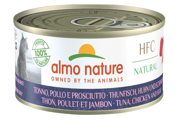 ALMO NATURE – HFC NAT. TUNA, CHICKEN & HAM