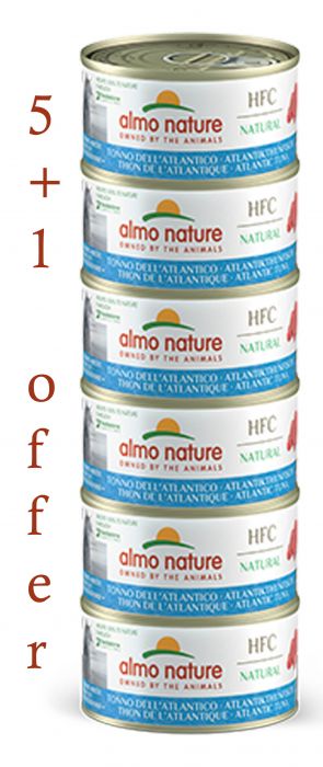 ALMO NATURE - HFC NATURAL MEGA ATLANTIC TUNA 6X70GR 5+1 FREE