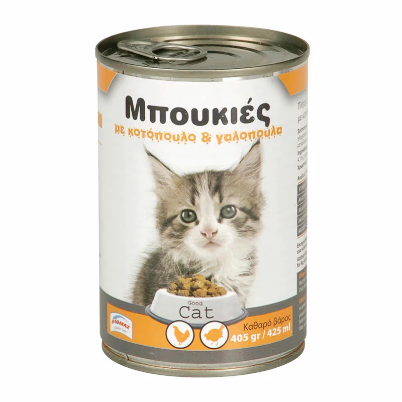 ELOMAS CAT FOOD TIN CHICKEN  405GR