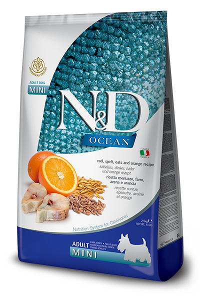 Farmina N&D Ocean Dog – Cod, Spelt, Oats & Orange Adult Mini
