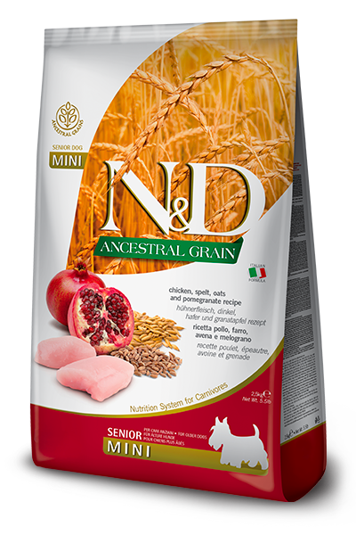 Farmina N&D Ancestral Grain – Chicken & Pomegranate Senior Mini
