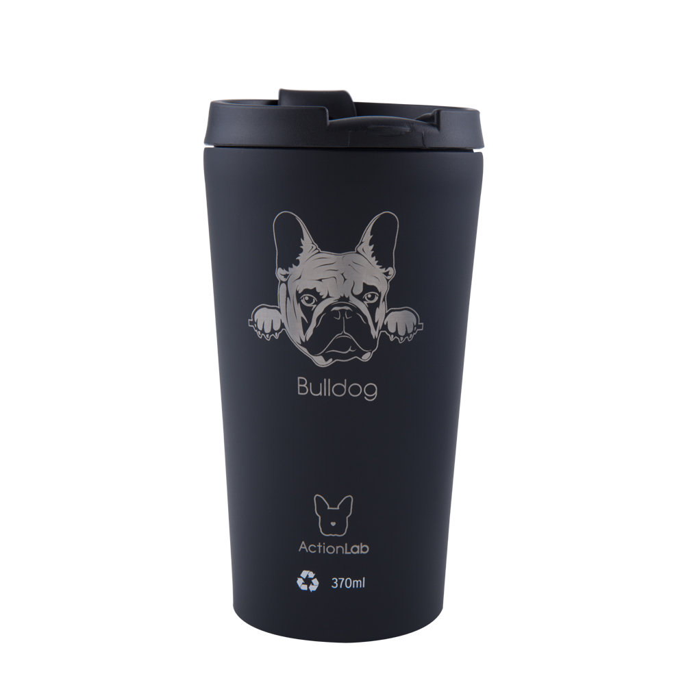 FRENCH BULLDOG COFFEE THERMOS 370ML BLACK