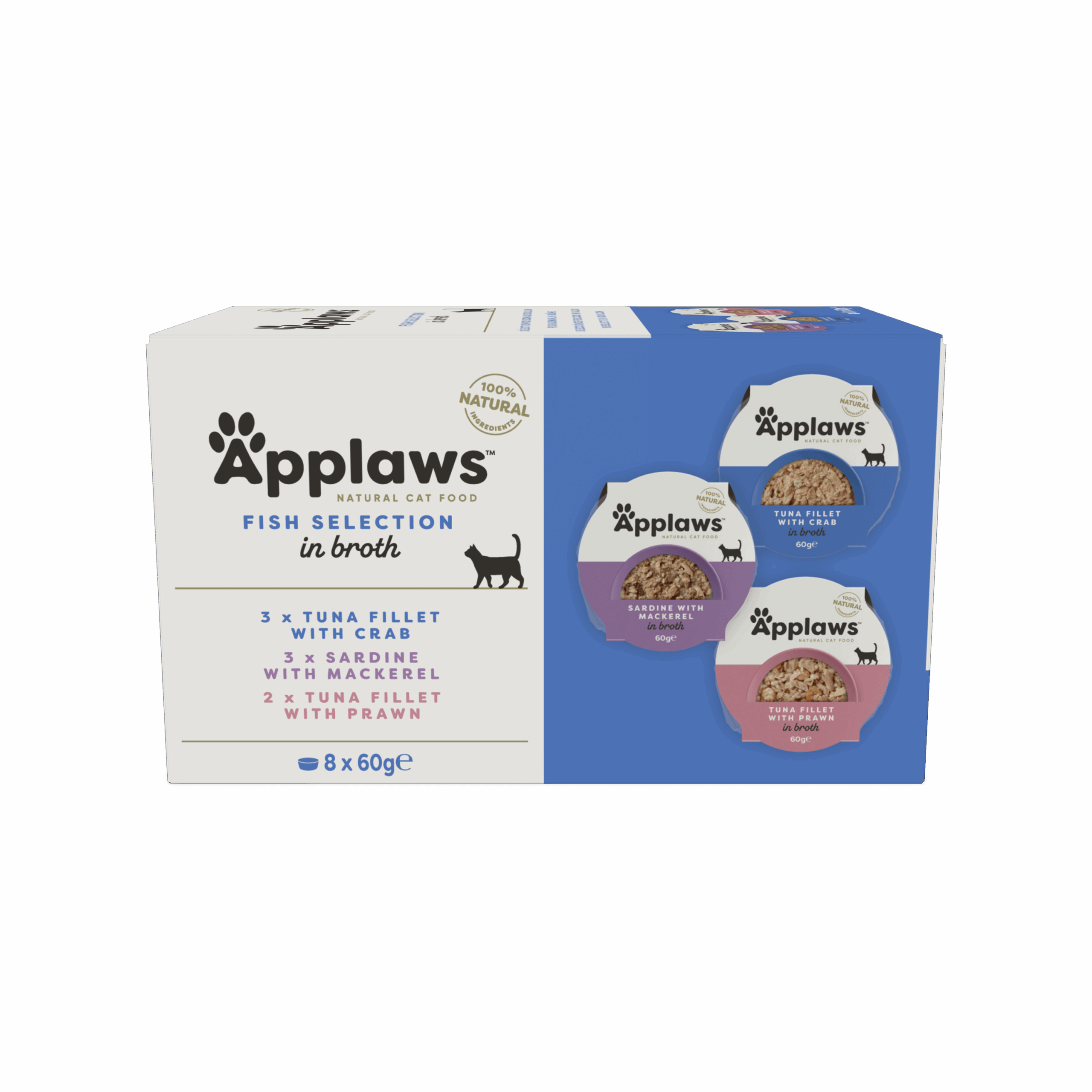 Applaws  Natural Wet Cat Food / Multipack Fish Selection 8 x 60g