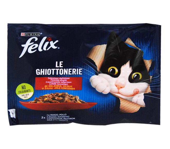 Felix Pouche with Beef and Chicken in jelly (4x85g)