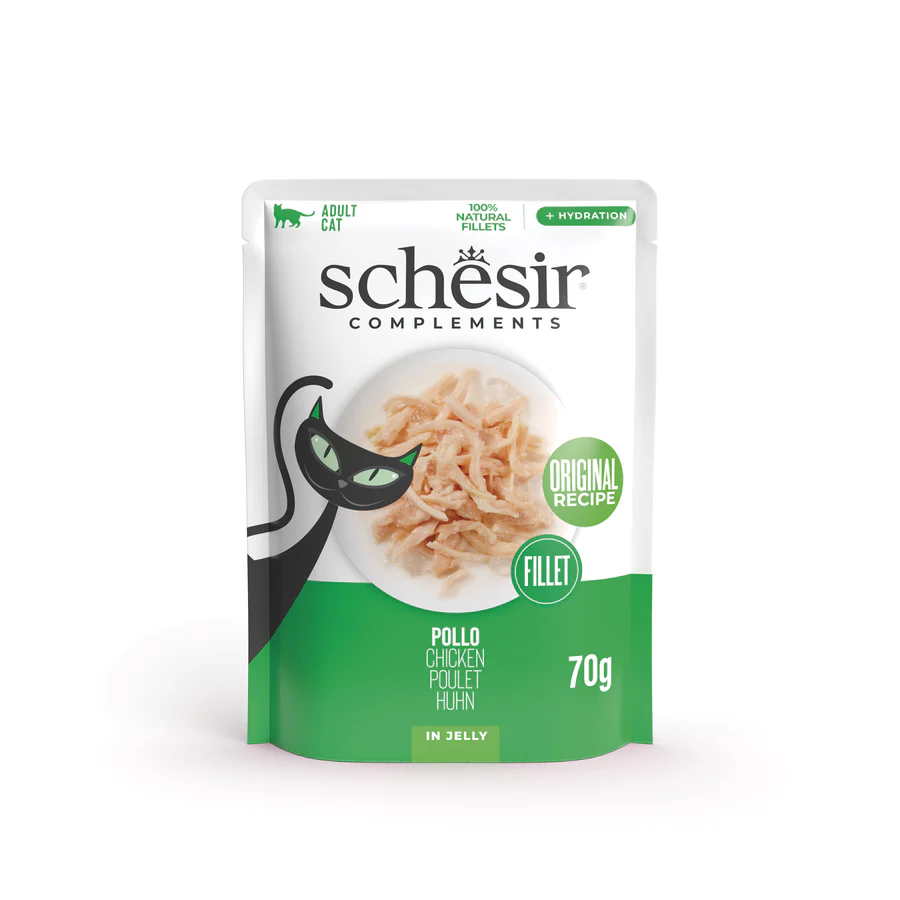 Schesir Chicken Fillets in Jelly – 70g Pouch (Complementary Food)