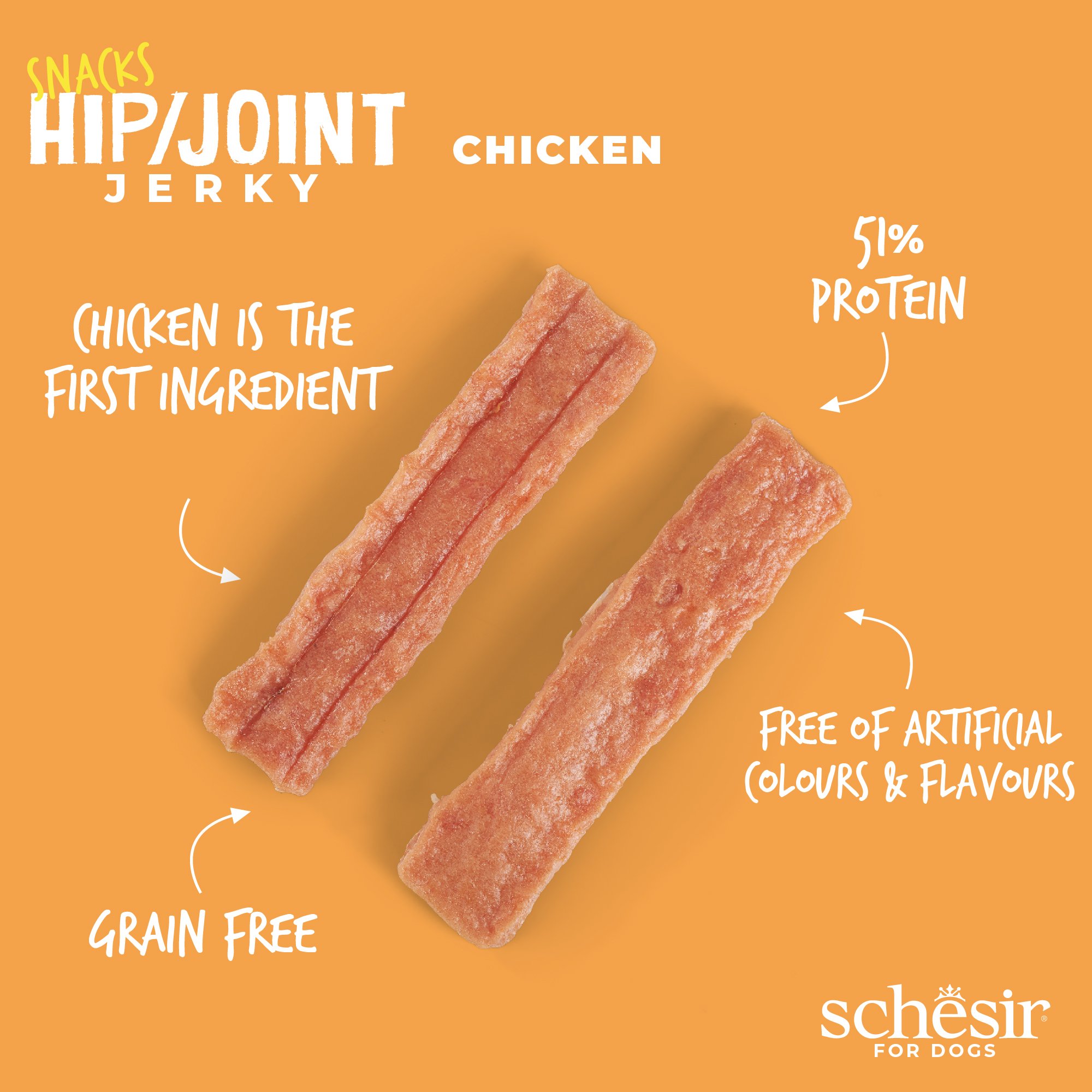 Schesir Dog Snack Hip&Joint Jerky Chicken