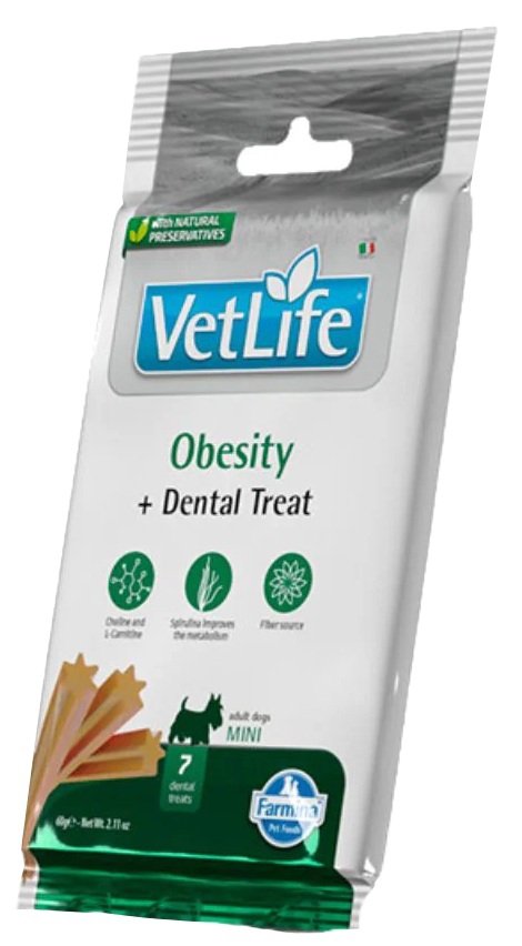 Farmina N&C Vetlife Adunt Mini Dog Obesity Treat 60g / 7 dental treats
